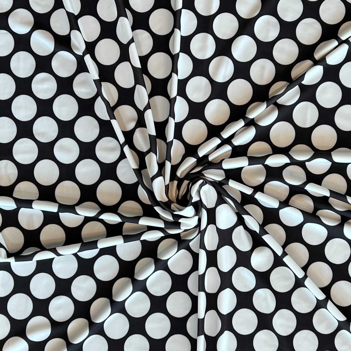 Tela Jersey Punto Color Poliéster Spandex Lycra Fría Ronda print Dot #5
