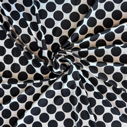 Tela Jersey Punto Color Poliéster Spandex Lycra Fría Ronda print Dot #5