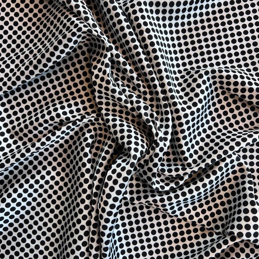 Tela Plana Color Poliéster seda Argel Satin Print Dot #4