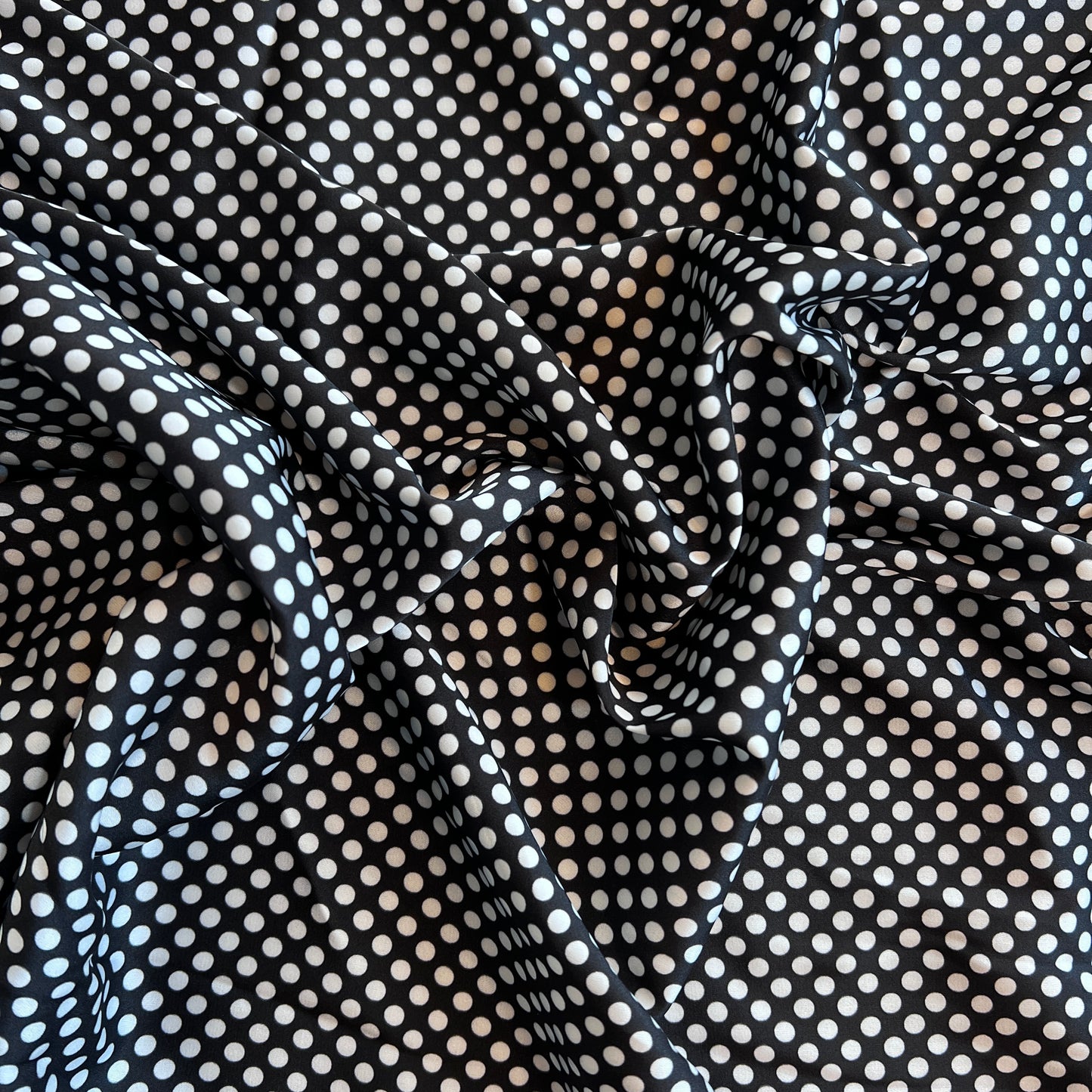 Tela Plana Color Poliéster seda Argel Satin Print Dot #4