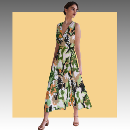 Tela Plana Estampada Texturizada Martinica Print Siena