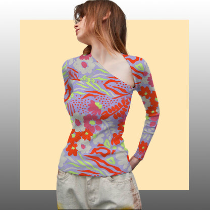 Tela Jersey Punto Color Rayón Spandex Crep Print Tomillo