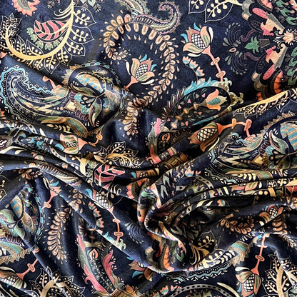 Tela Viena velvet print