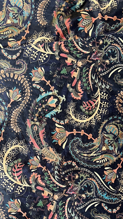 Tela Viena velvet print