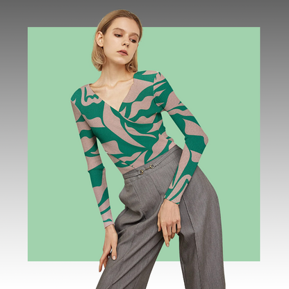 Tela Jersey Punto Poliéster Spandex Rib Canutón Domenica Print Azores