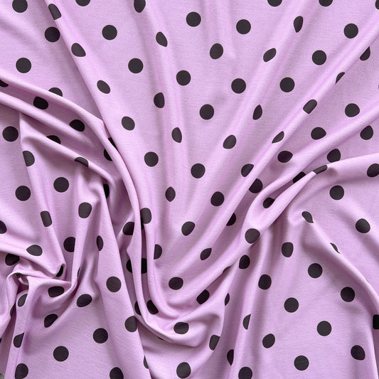 Tela Plana Color Poliéster Crep Microarrugado Cey lunares print Dot #6