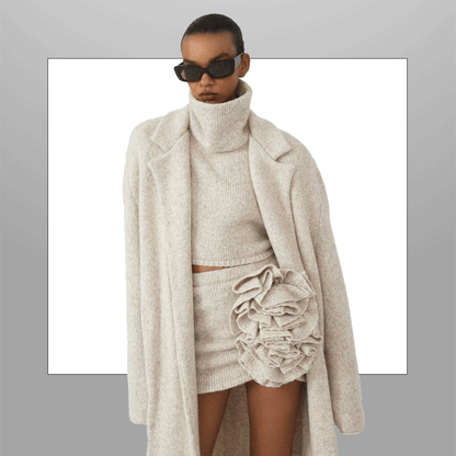 Tela Jersey Punto Melange Rayon Nylon Lanilla Emma