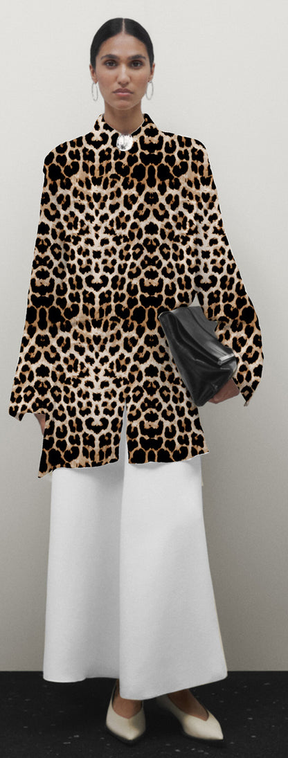 Tela  Punto Rib Estampado Guepardo #36