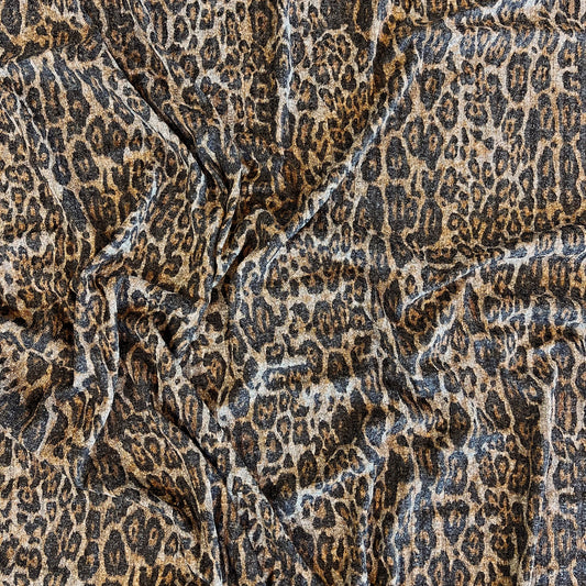 Tela  Punto Rib Estampado Guepardo #44
