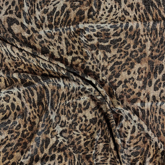 Tela  Punto Rib Estampado Guepardo #25