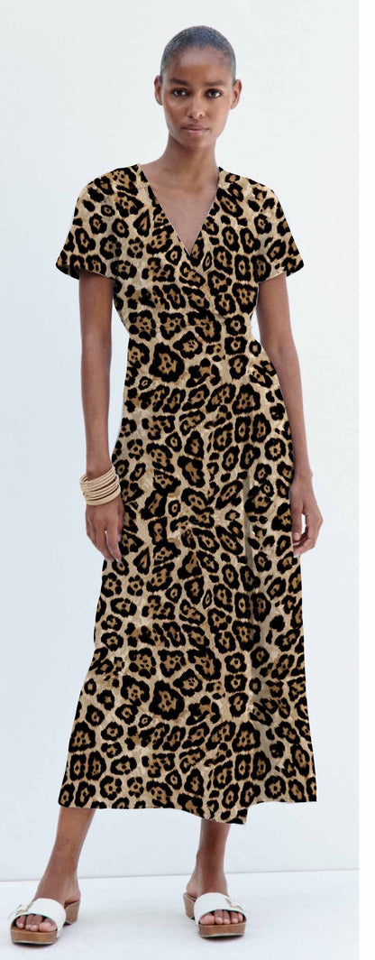 Tela  Punto Rib Estampado Guepardo #44