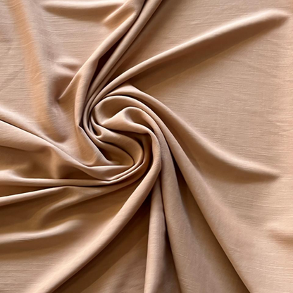 Tela Plana Color Viscosa Rayón Texturizada  Thai / Efecto Lino