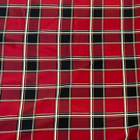 Tela Plana Estampada Poliéster Crep Marrocaine 590 black