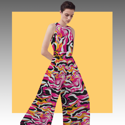 Tela Plana Estampada Texturizada Martinica Print Jade