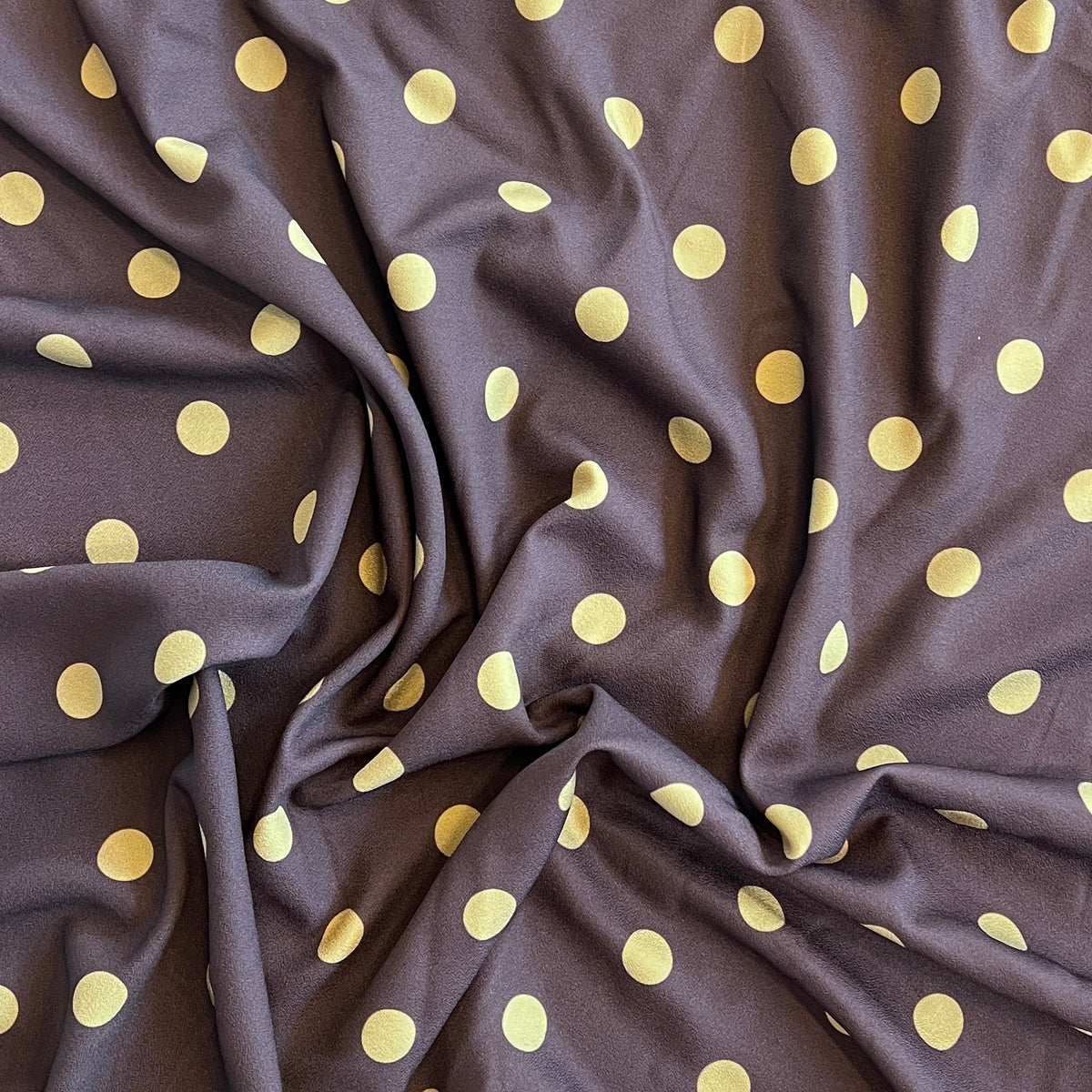 Tela Plana Color Poliéster Spandex Moss Crep  Print lunar Dot #6