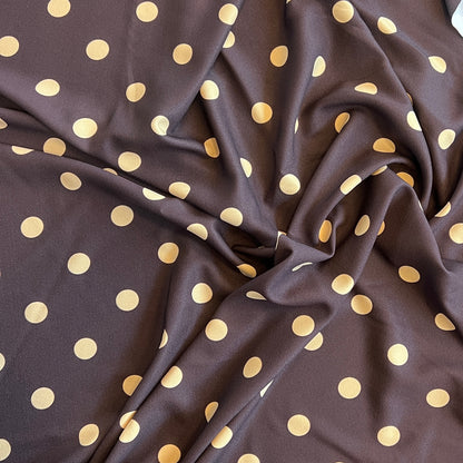 Tela Plana Color Poliéster Spandex Moss Crep  Print lunar Dot #6