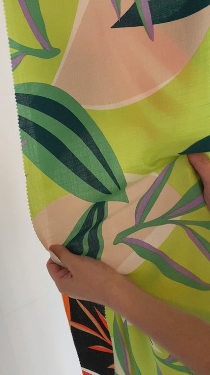 Tela Plana Estampada Texturizada Martinica Print Carlota