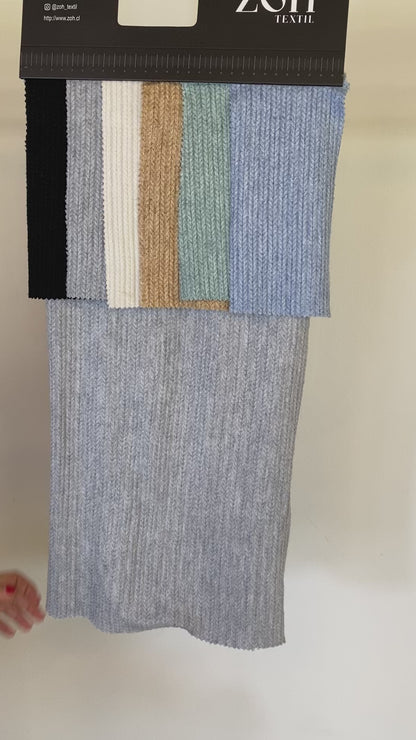 Tela Jersey Punto Poliéster Rayon Trenzado Bruna Cable