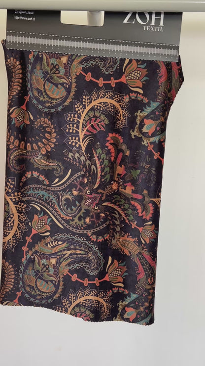Tela Viena velvet print