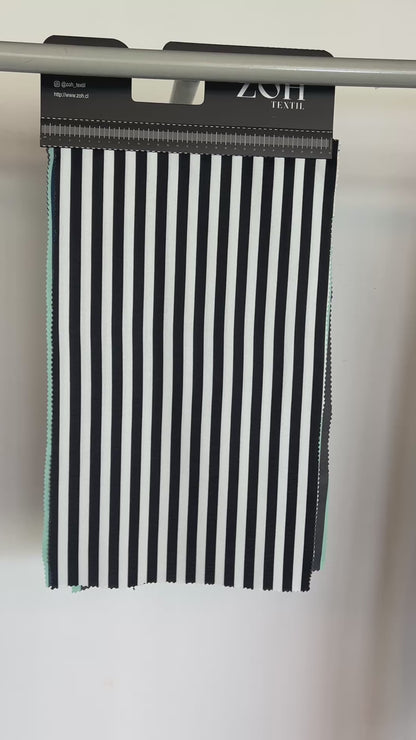 Tela Plana Color Poliéster Crep Microarrugado Cey print raya #6