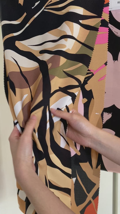 Tela Plana Estampada Viscosa Rayón Paradise Tina