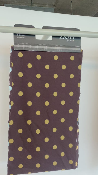 Tela Plana Color Poliéster Spandex Moss Crep  Print lunar Dot #6