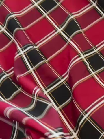 Tela Plana Estampada Poliéster Crep Marrocaine 590 black