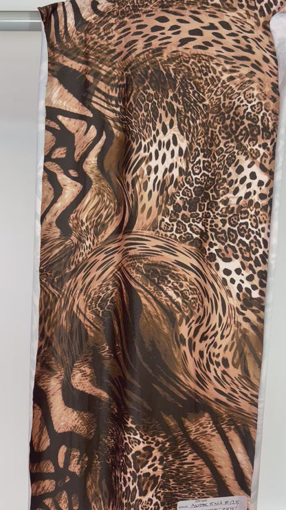 Tela Jersey Punto Estampada Poliéster Spandex Lycra Animal Knit 13k