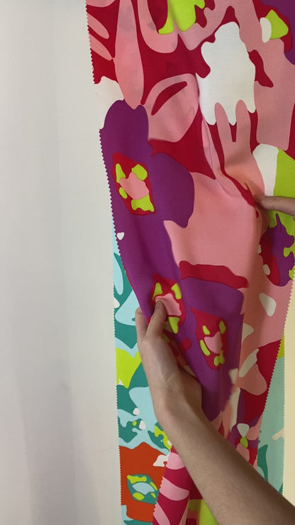 Tela Plana Estampada Viscosa Rayón Paradise Carlota