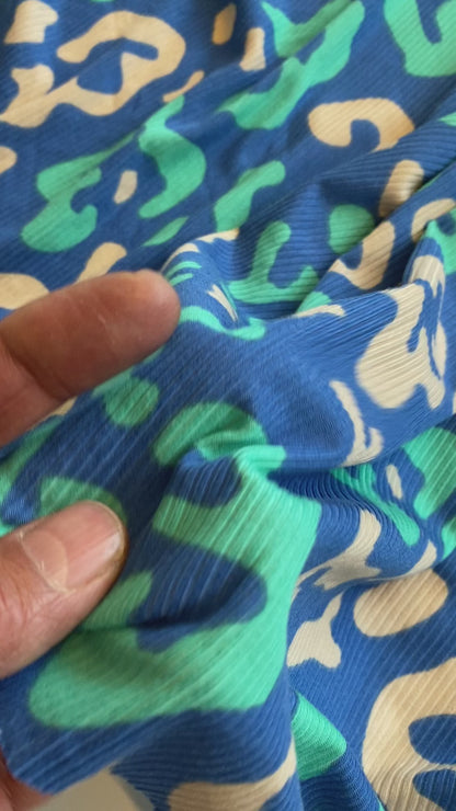 Tela Jersey Punto Rayón Spandex Rib Canuton Rib Print Tamara