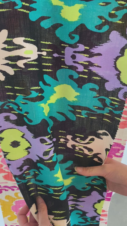 Tela Plana Estampada Texturizada Martinica Print Dominga