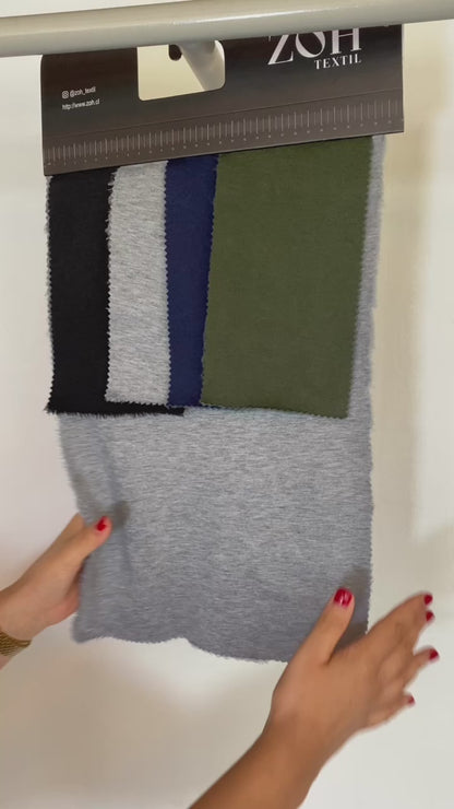 Tela Jersey Punto Melange Poliéster Spandex Himalaya