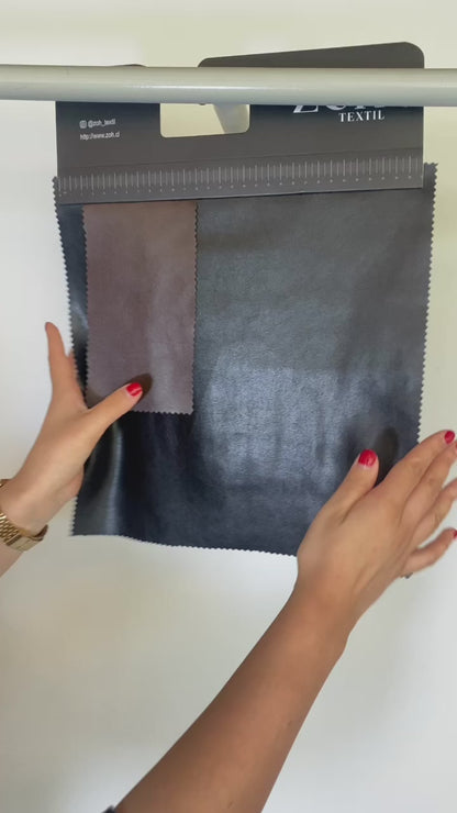 Tela Jersey Punto Color Doble Faz Poliéster PU Ecocuero Becerro