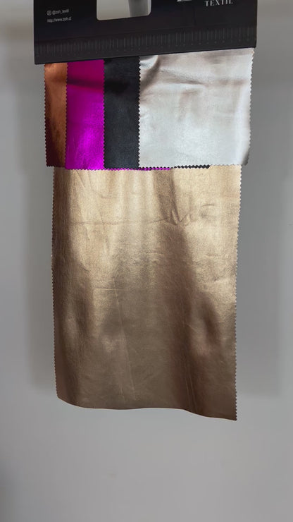 Tela Jersey Punto Poliéster PU Ecocuero Brillo Rock