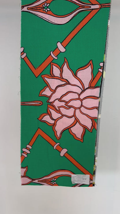 Tela Plana Estampada Texturizada Martinica Print Hortensia