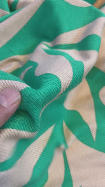 Tela Jersey Punto Poliéster Spandex Rib Canutón Domenica Print Azores