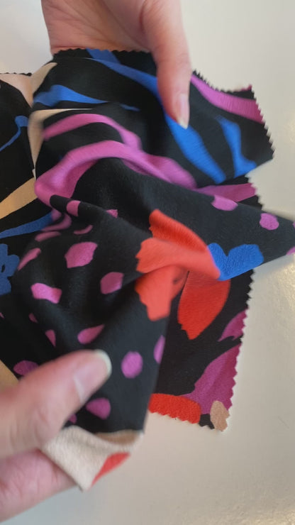 Tela Jersey Punto Color Rayón Spandex Crep Print Tomillo