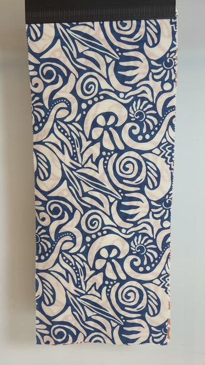 Tela Linen Print #023 Mediterraneo