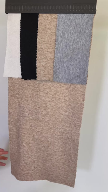 Tela Jersey Punto Melange Rayon Nylon Lanilla Emma