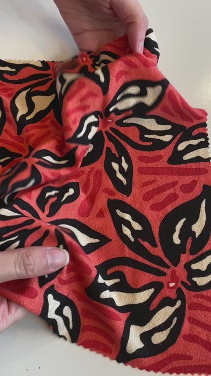 Tela Jersey Punto Color Rayón Spandex Crep Print Sandalo