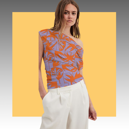 Tela Jersey Punto Rayón Spandex Rib Canuton Rib Print Zulema