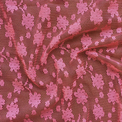 Tela Jersey Punto Color Poliéster Encaje Amapolas 743