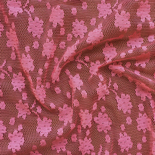 Tela Jersey Punto Color Poliéster Encaje Amapolas 743