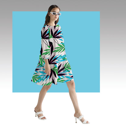 Tela Plana Estampada Viscosa Rayón Texturizada Rayon Slub Print CL200919