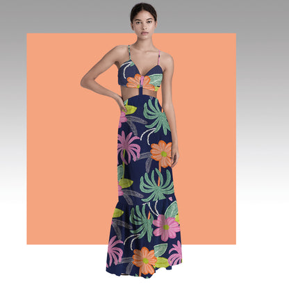 Tela Plana Estampada Viscosa Rayón Paradise 838