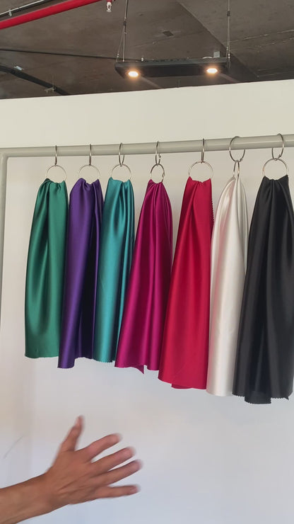 Tela Jersey Punto Color Poliéster Spandex Back Satin Alessia