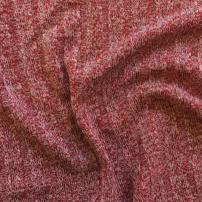 Tela Jersey Punto Melange Poliéster Rayón Rib