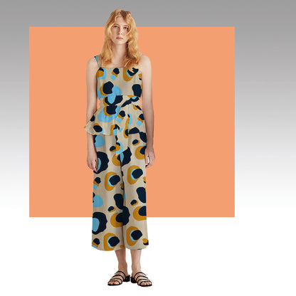 Tela Plana Estampada Viscosa Rayón Paradise 57bp