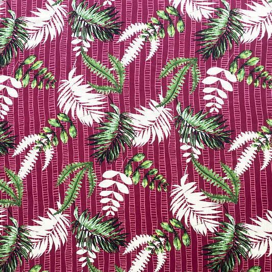 Tela Plana Estampada Viscosa Rayón Caribean Bd754