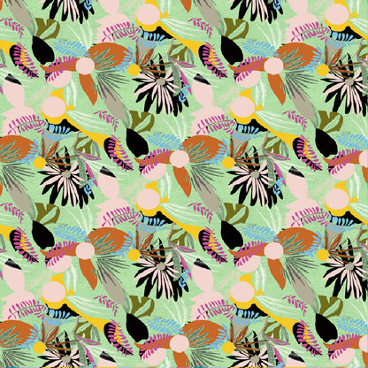 Tela Plana Estampada Viscosa Rayón Caribean Bd872